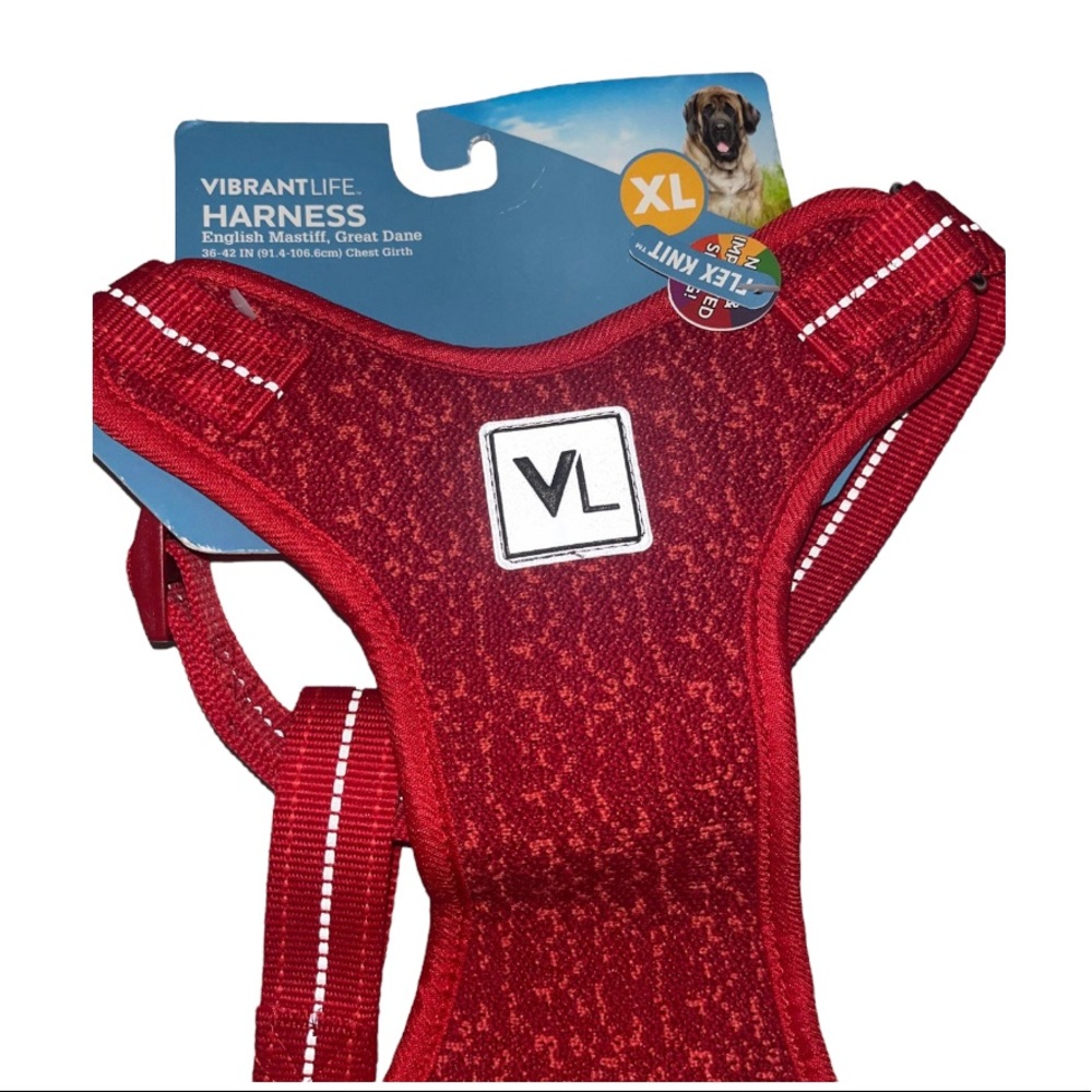 Vibrant Life XL Red Dog Harness